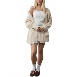 AE Go Big Oversized Shirt American Eagle NWT Tan